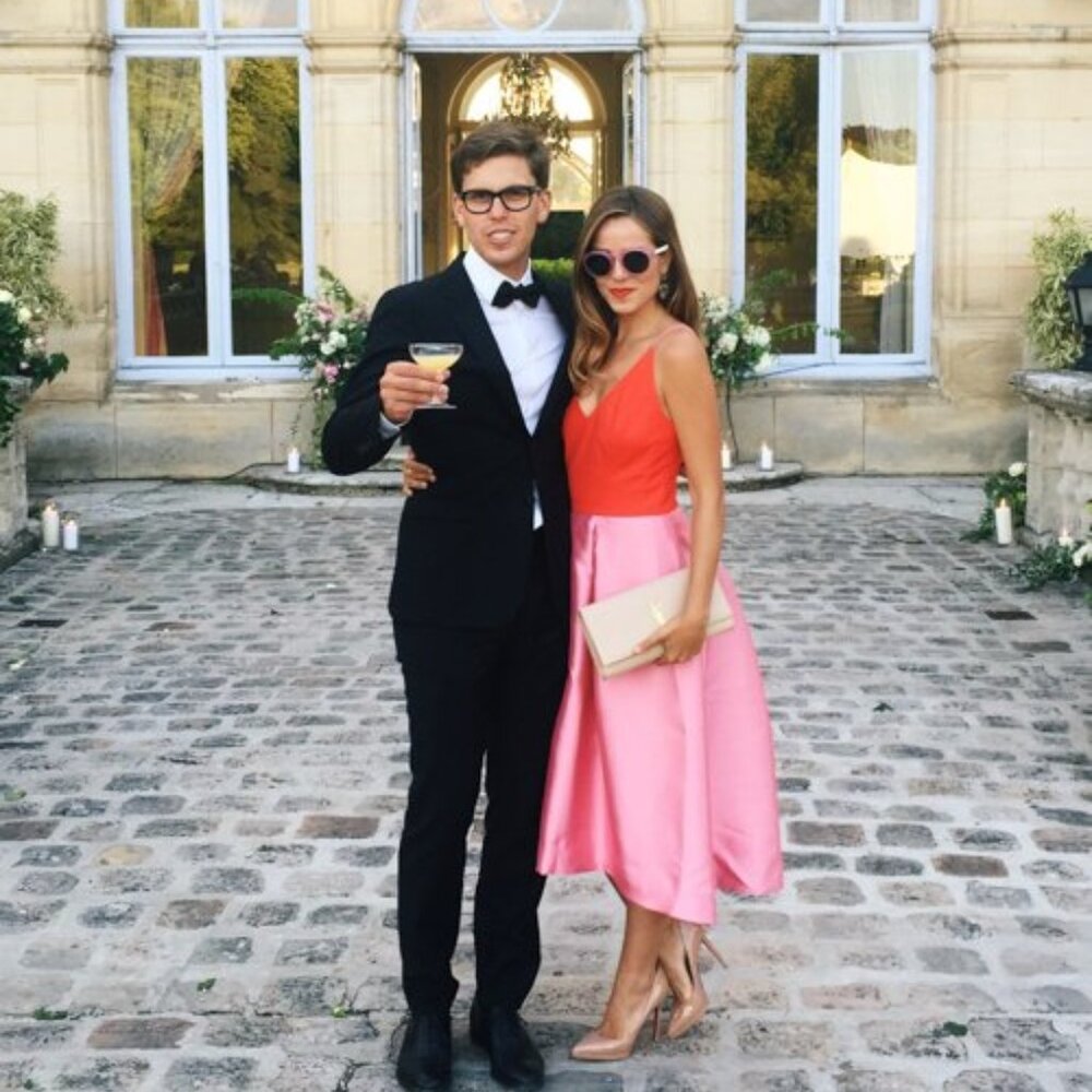 Phoebe Red and Pink Elegant Dress Kay Unger Phoebe Dress